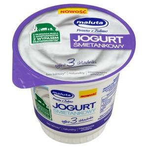 Jogurt śmietankowy bez laktozy Maluta 220 g