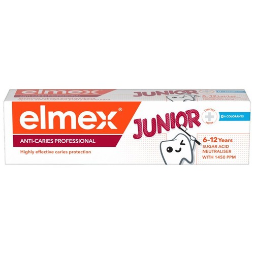 Pasta do zębów przeciw próchnicy Junior 6-12 lat Elmex 75 ml