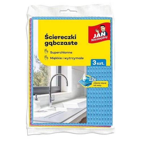 Zmywak gąbczasty Jan Niezbędny 3 sztuki