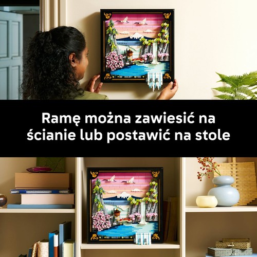 Art Japoński krajobraz z kwitnącą wiśnią 31218, dekoracja ścienna LEGO 1 sztuka