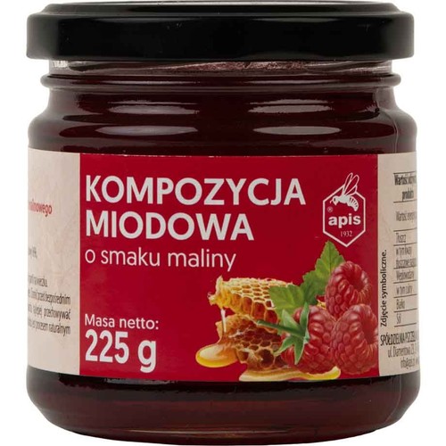 Kompozycja miodowa o smaku maliny Apis 225 g