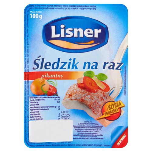 Śledzik na raz pikantny Lisner 100 g