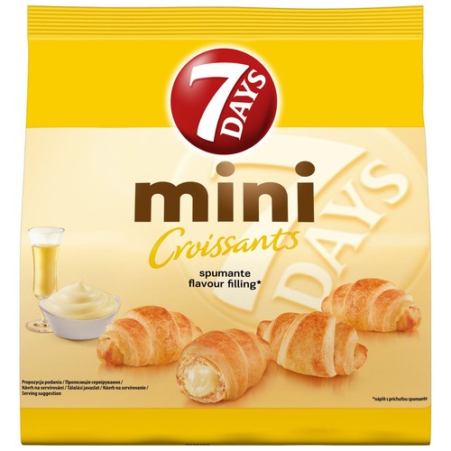Mini croissants z nadzieniem o smaku włoskiego wina musującego 7 Days 185 g