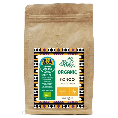 Organic Kawa ziarnista Kongo Pewni Dobrego 220 g