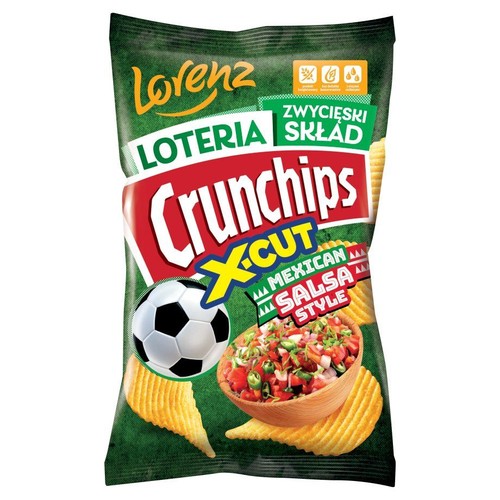 Chipsy grubo krojone o smaku pikantnych pomidorów Crunchips 130 g