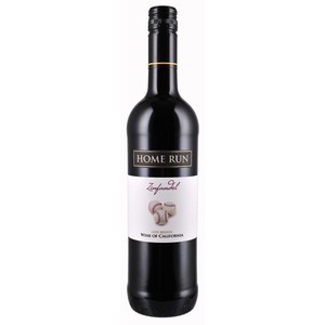 Wino Zinfandel czerwone półwytrawne alk.14% obj.   Home Run 750 ml