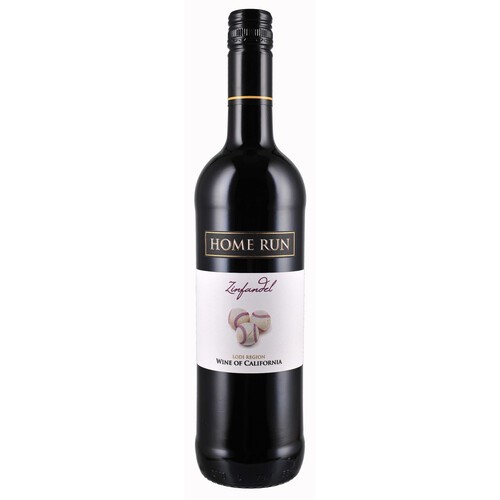 Wino Zinfandel czerwone półwytrawne alk.14% obj.   Home Run 750 ml