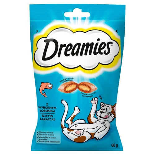 Karma uzupełniająca dla kotów z łososiem Dreamies 60 g