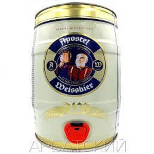 Piwo niemieckie pszeniczne Weissbier Hell alk. 5,3% obj. Apostel 5 l