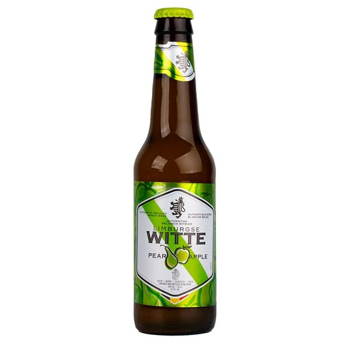 Piwo belgijskie smakowe Witte Pear Apple o o smaku gruszki i jabłka alk. 4,2% obj. Limburgse 330 ml