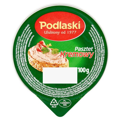 Pasztet kremowy drobiowo-wieprzowy Podlaski 100 g