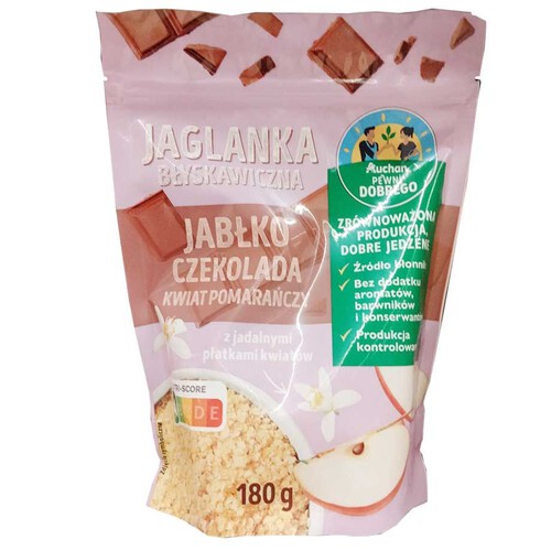 Jaglanka o samku jabłko-czekolada i kwiatu pomarańczy Auchan 180 g