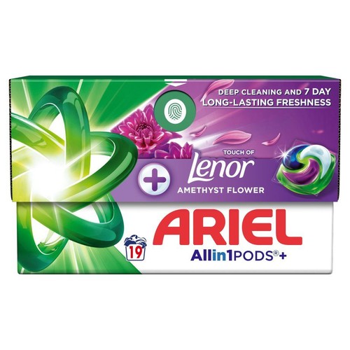Kapsułki do prania Allin1 Lenor Amethyst Flower Ariel 19 kapsułek