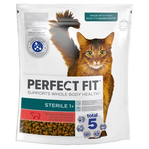Sterile 1+ sucha karma dla kotów z wołowiną  Perfect Fit 750 g