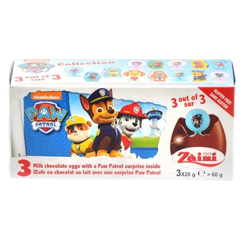 Jajko z mlecznej czekolady z niespodzianką Paw Patrol 3 x 20 g
