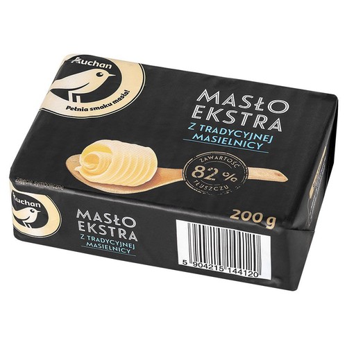 Masło ekstra 82% tłuszczu Auchan 200 g