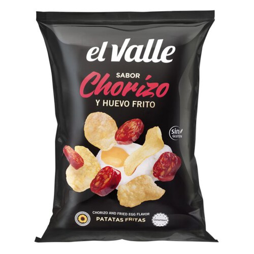 Chipsy ziemniaczane o smaku chorizo i sadzonego jajka El Valle 130 g