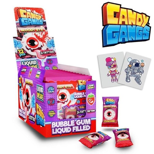 Gumy do żucia z płynnym nadzieniem Bloody Eye CandyGangs 40 g