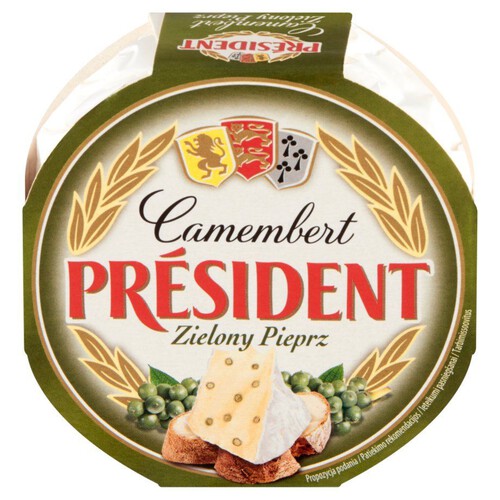 Serek camembert z dodatkiem zielonego pieprzu President 120 g