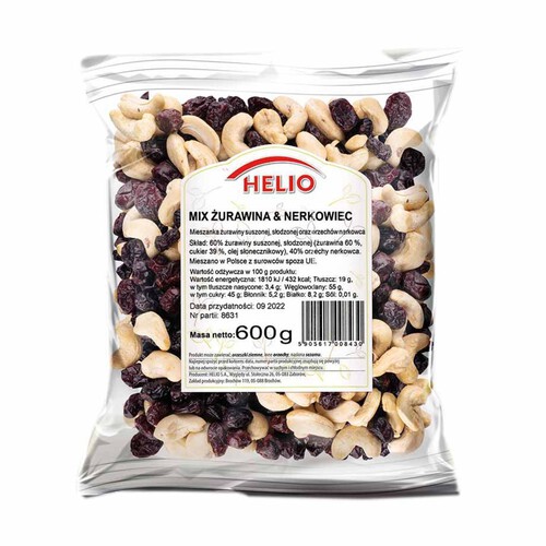 Mix żurawina - nerkowiec Helio 600 g