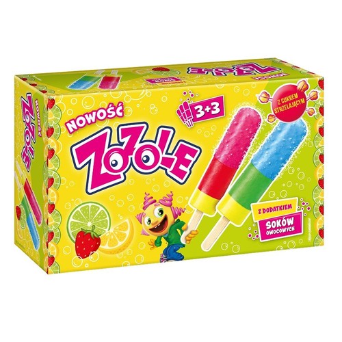 Lody wodne owocowe ze strzelającym cukrem Zozole 52 ml