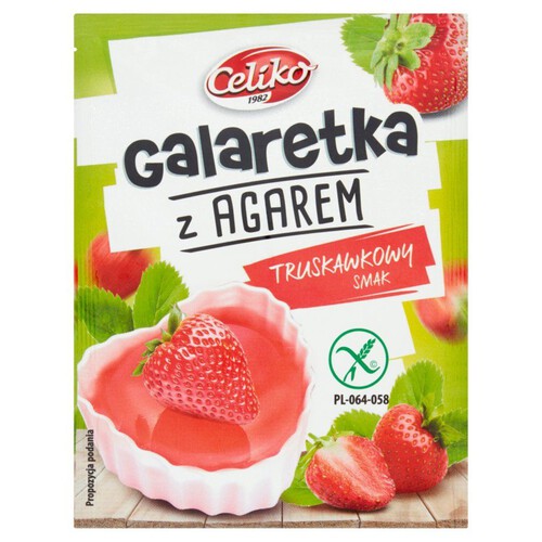 Galaretka o smaku truskawkowym z agarem w proszku Celiko 45 g