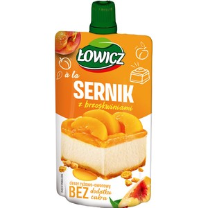 Deser ryżowy ala sernik z brzoskwiniami Łowicz 100 g