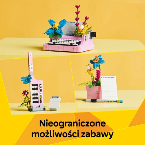 Creator 3 w 1 Maszyna do pisania z kwiatami 31169 LEGO 1 sztuka