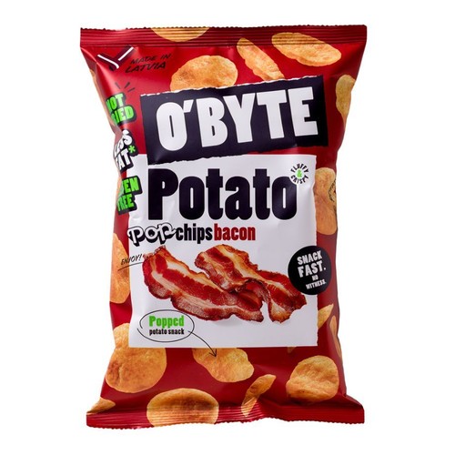 Chipsy ziemniaczane o smaku bekonu   O'BYTE 90 g