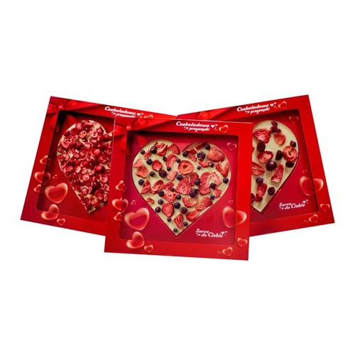 Czekoladowe serce z owocami liofilizowanymi Chocolu 150 g