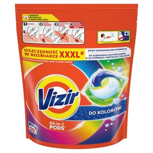 Kapsułki do prania kolorów All-in-1 Pods Vizir 50 kapsułek