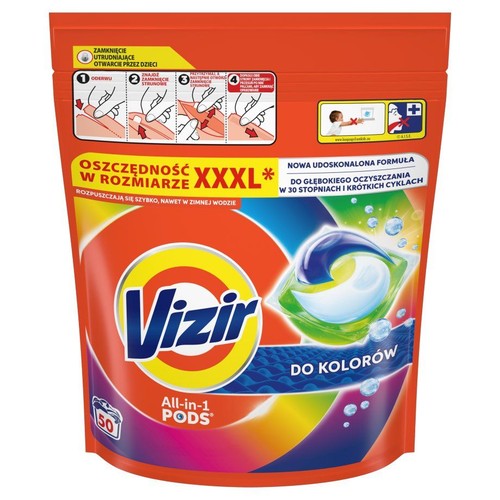 Kapsułki do prania kolorów All-in-1 Pods Vizir 50 kapsułek