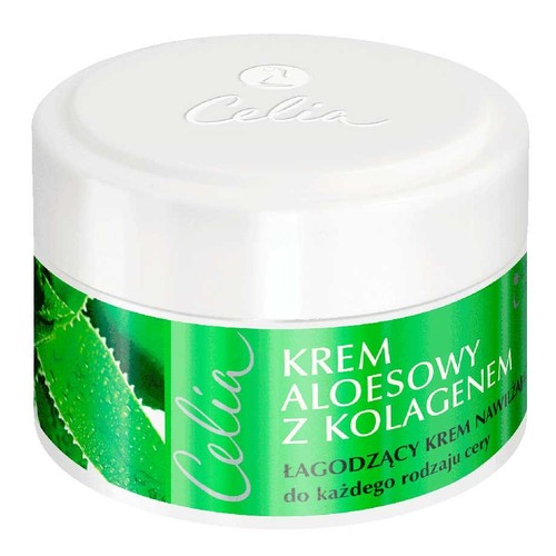 Krem łagodzący nawilżający do twarzy Kolagen Aloes  Celia  50 ml