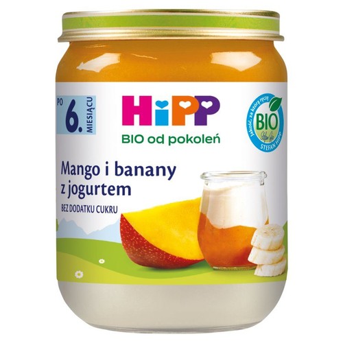 BIO Deserek mango i banany z jogurtem po 6 miesiącu HIPP 160 g