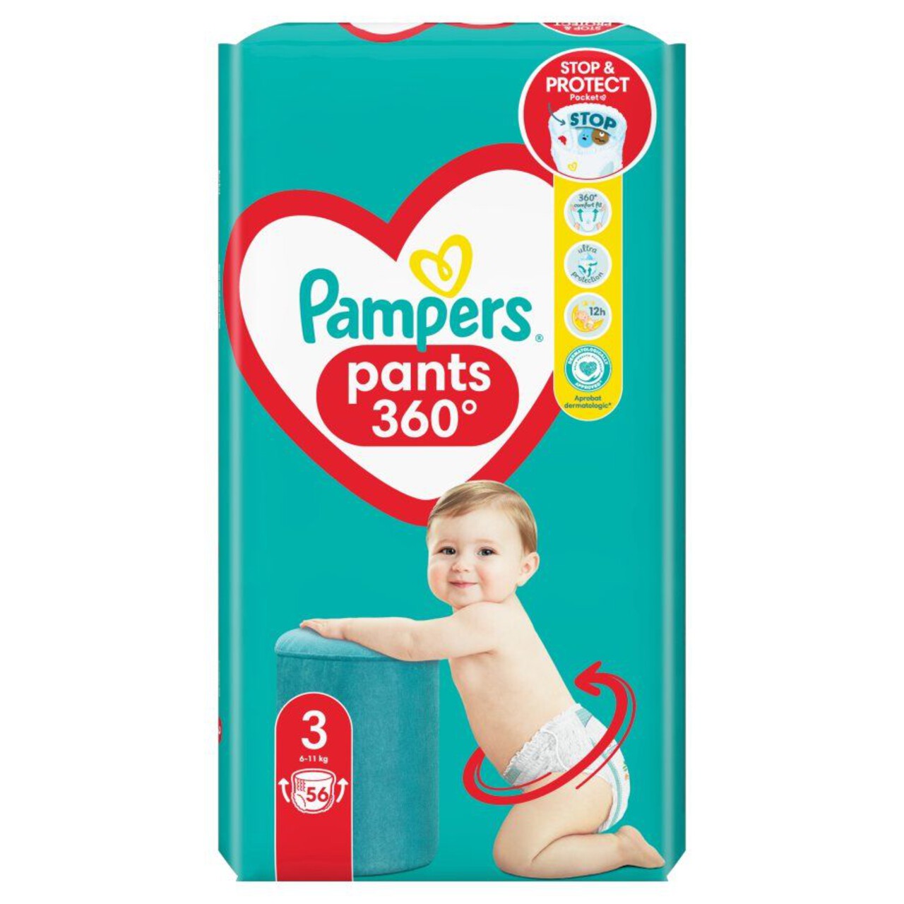 Pieluchomajtki 3 6-11 kg Pampers 56 sztuk