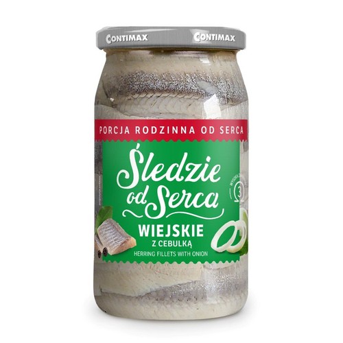 Śledzie od Serca wiejskie z cebulką Contimax 900 g