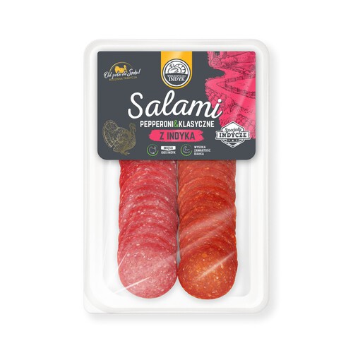 Salami z indyka peperoni/klasyczne Wielkopolski Indyk 80 g