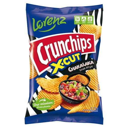 X-cut Chipsy ziemniaczane o smaku chakalaka Crunchips 140 g