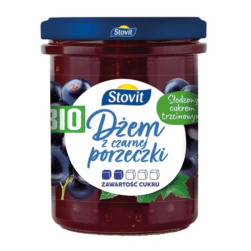 BIO Dżem z czarnej porzeczki   Stovit 200 g