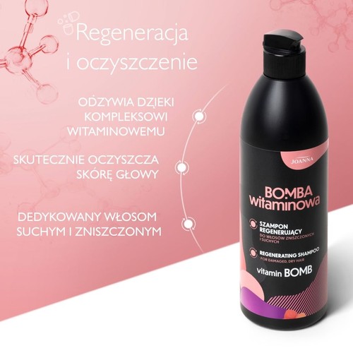 Szampon regenerujący do włosów zniszczonych BOMBA witaminowa Joanna 500 ml