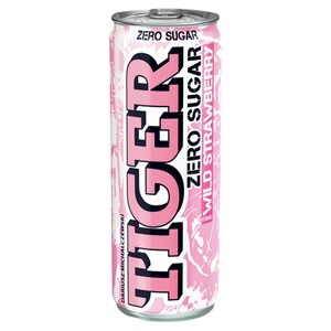 Napój energetyczny o smaku poziomki bez cukru TIGER 250 ml