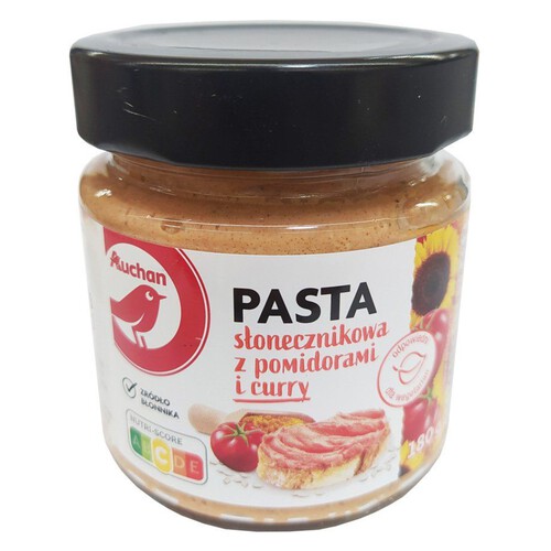 Pasta słonecznikowa z pomidorami i curry Auchan 190 g