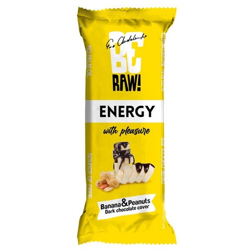 Baton energetyczny bananowy  w ciemnej czekoladzie   Be Raw! 40 g