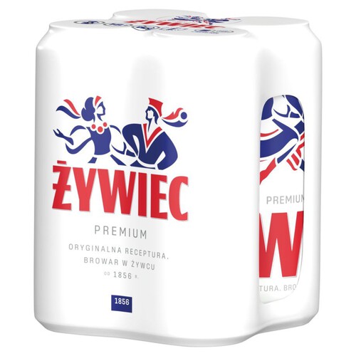 Piwo jasne pasteryzowane alk. 5.6% obj. Żywiec 4 x 500 ml