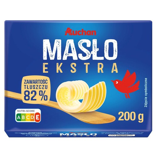 Masło ekstra 82% tłuszczu Auchan 200 g