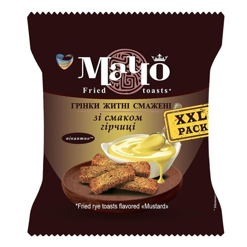 Grzanki żytnio-pszenne o smaku musztardy Maczo 110 g