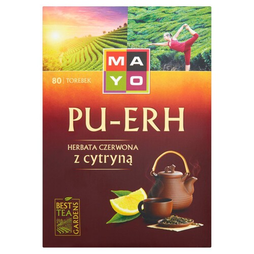 Pu-Erh herbata czerwona ekspresowa z cytryną Mayo 80 torebek