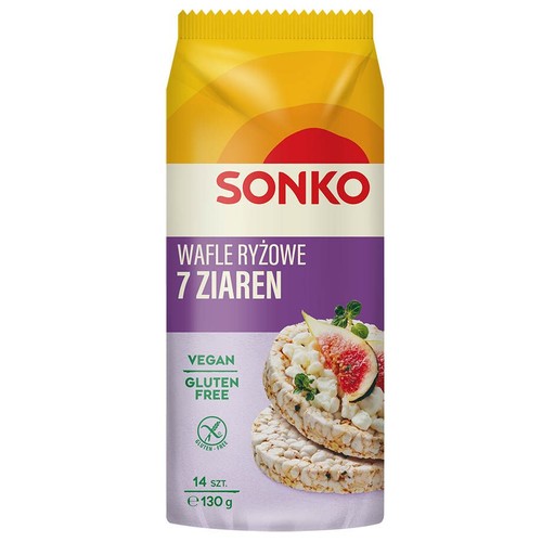 Wafle 7 ziaren z ryżem dzikim Sonko 130 g
