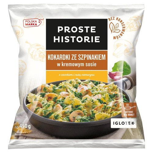 Makaron kokardki ze szpinakiem Proste Historie 450 g 