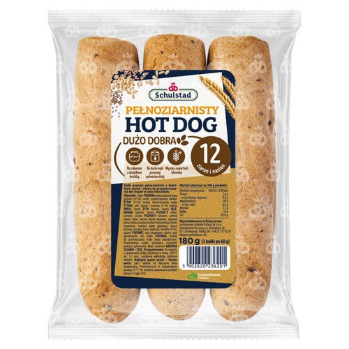 Hot dog francuski pełnoziarnisty Schulstad 180 g